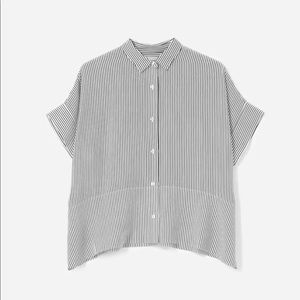 Everlane The Clean Silk Short-Sleeve Square Shirt
